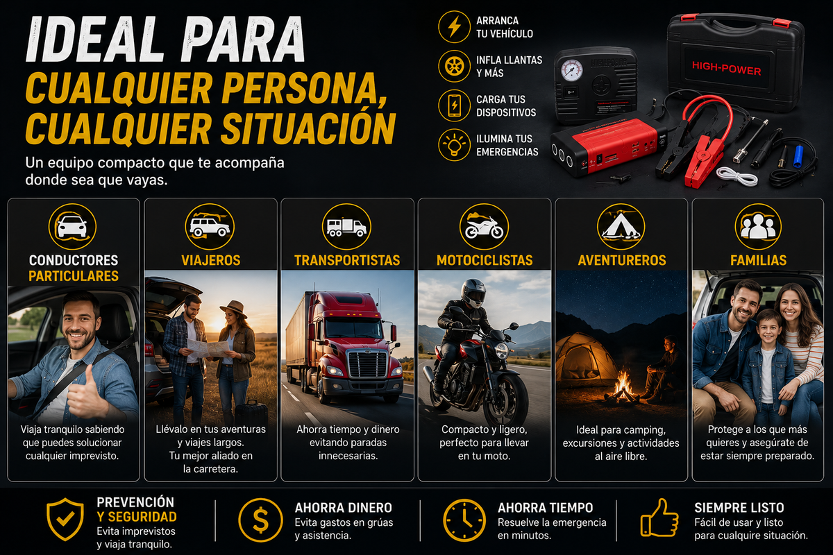 Jumper de bateria + compresor