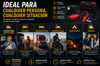 Jumper de bateria + compresor