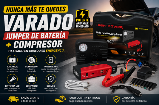 Jumper de bateria + compresor